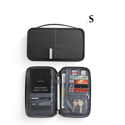 Women Multi-Function Waterproof Travel Passport Holder Cover Case Pink Bags Family Document Organizer Travel Accessories Bag