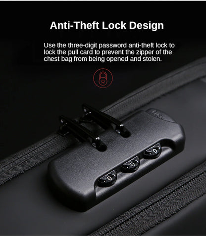 New Brand Designer Men Crossbody Bag PU Leather Classic Anti-Theft Shoulder Bag Chest Bag Multifunctional for Men