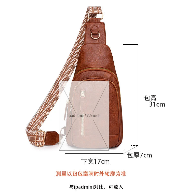 Women Bag Fashion Sling Bag for Woman High Quality PU Leather Pack Crossbody Chest Bolsa Feminina Sacs À Main Shoulder Messenger