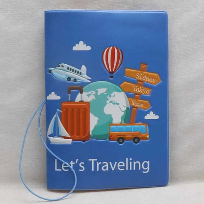 Fashion Emboss Women's Passport Cover Print Girls Boys ID Card Holder Travel Ticket Passport Case
