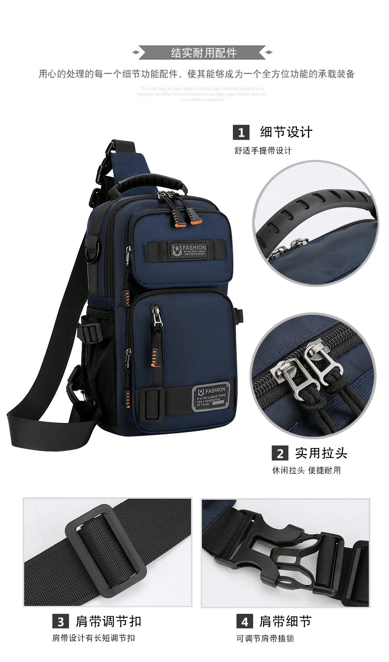 Fashion Men's Waist Packs Chest Bag High Quality Oxford Crossbody Bags For Men Fashion Casual Men Bag Handbag Male Chest Pack