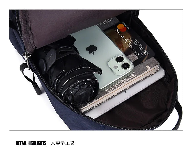 Chest Bag For Men New Large Capacity Shoulder Travel Lightweight Nylon Crossbody Bag Backpack