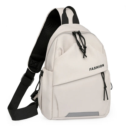 1piece fashion nylon messenger bag, Women's chest bag, adjustable shoulder strap, zipper closure, suitable for outdoor, sports, commuting