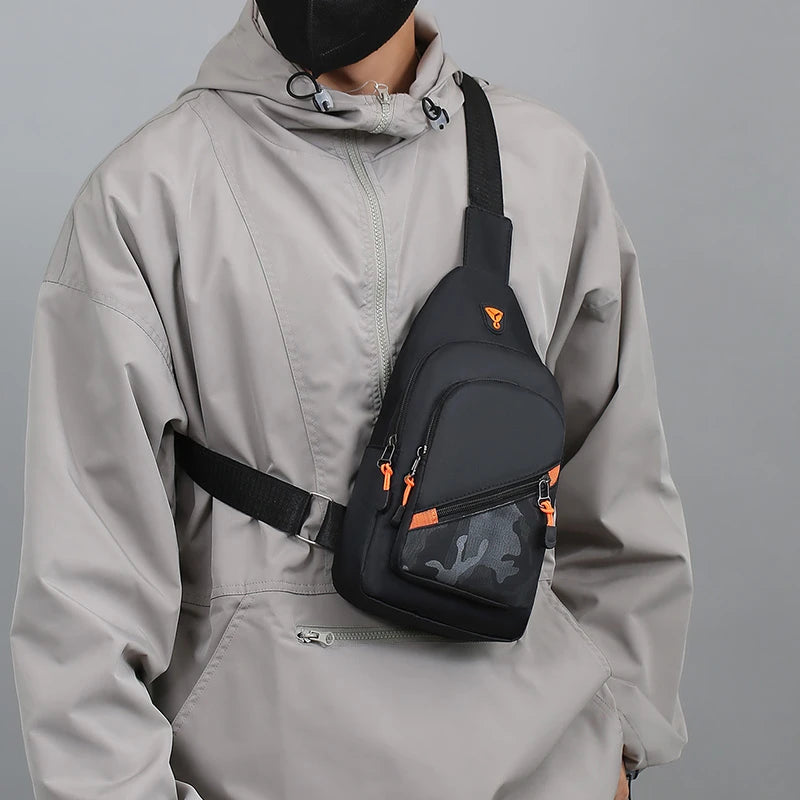 Chest Bag Men's One Shoulder Crossbody Bag Large Capacity Outdoor Sports Leisure Fashion Small Shoulder Bag Backpack Men's