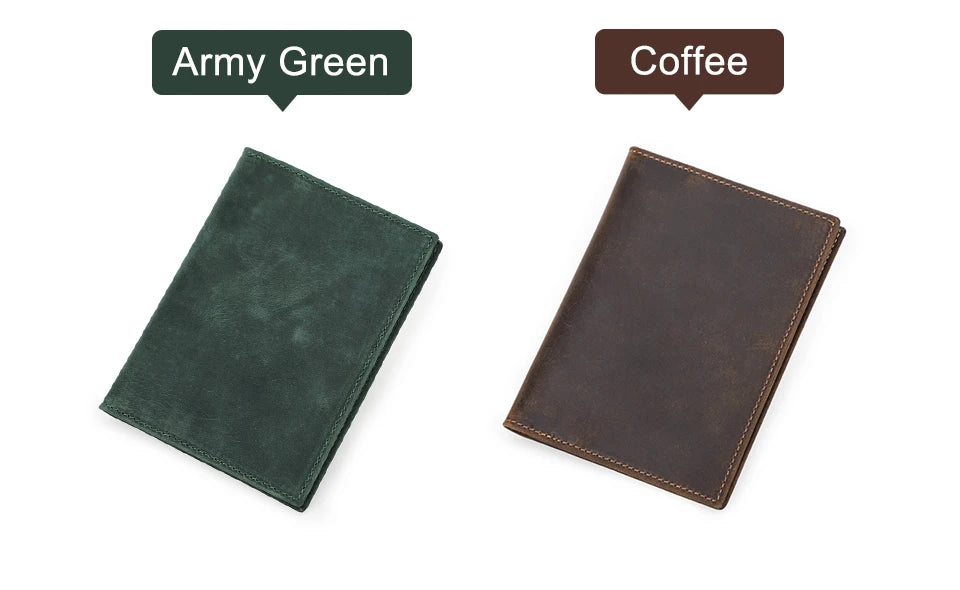 Genuine Cow Leather Passport Holder Travel Wallet with Airtag Case Anti-lost Pocket Pen Card Holder RFID Blocking Passport Cover