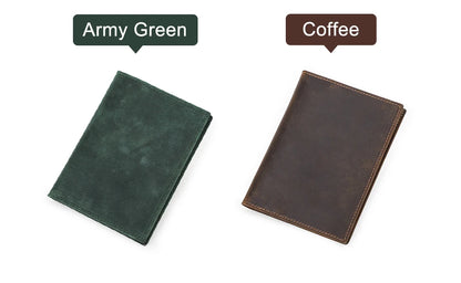 Genuine Cow Leather Passport Holder Travel Wallet with Airtag Case Anti-lost Pocket Pen Card Holder RFID Blocking Passport Cover