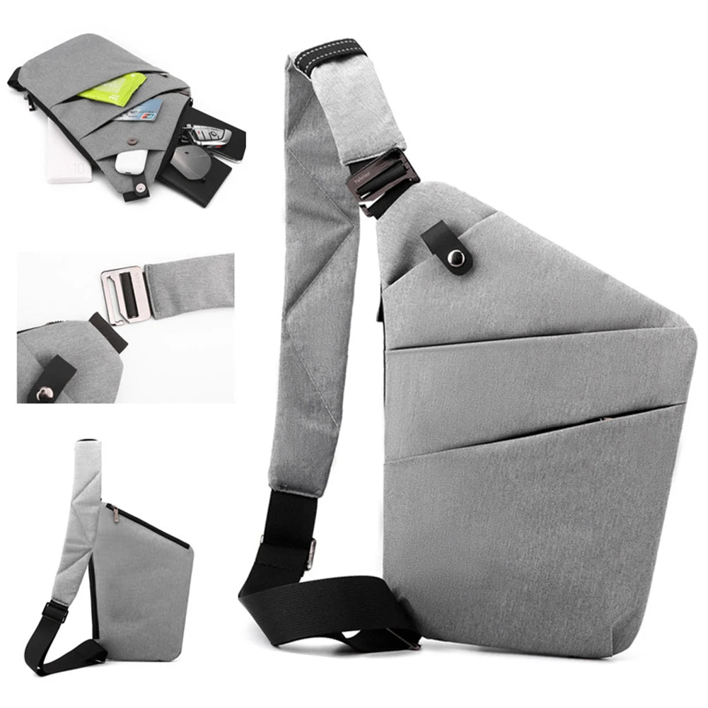 Travel Personal Anti-theft Crossbody Bag Mini Cross Body Bags Male One Shoulder Sling Bag Leisure Anti-splash Men's Chest Bag