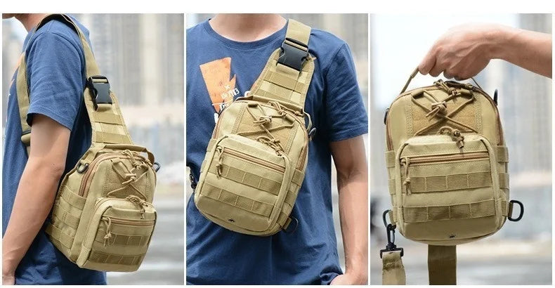 Tactical Shoulder Backpack Rover EDC Outdoor CCW Sling Bag Waterproof Hiking Camping Pack Concealed Range Bag Hunting Daypack