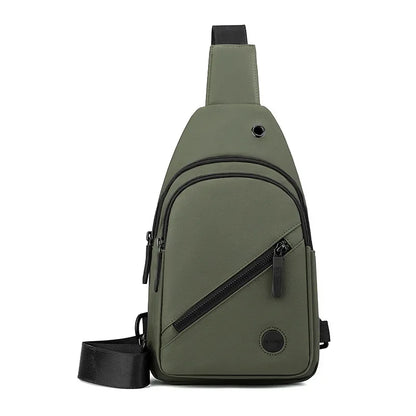 Lightweight Men's Chest Bag, Casual Nylon Crossbody Bag,Hiking Multipurpose Sling Bag for Outdoor Sports & Daily Commute