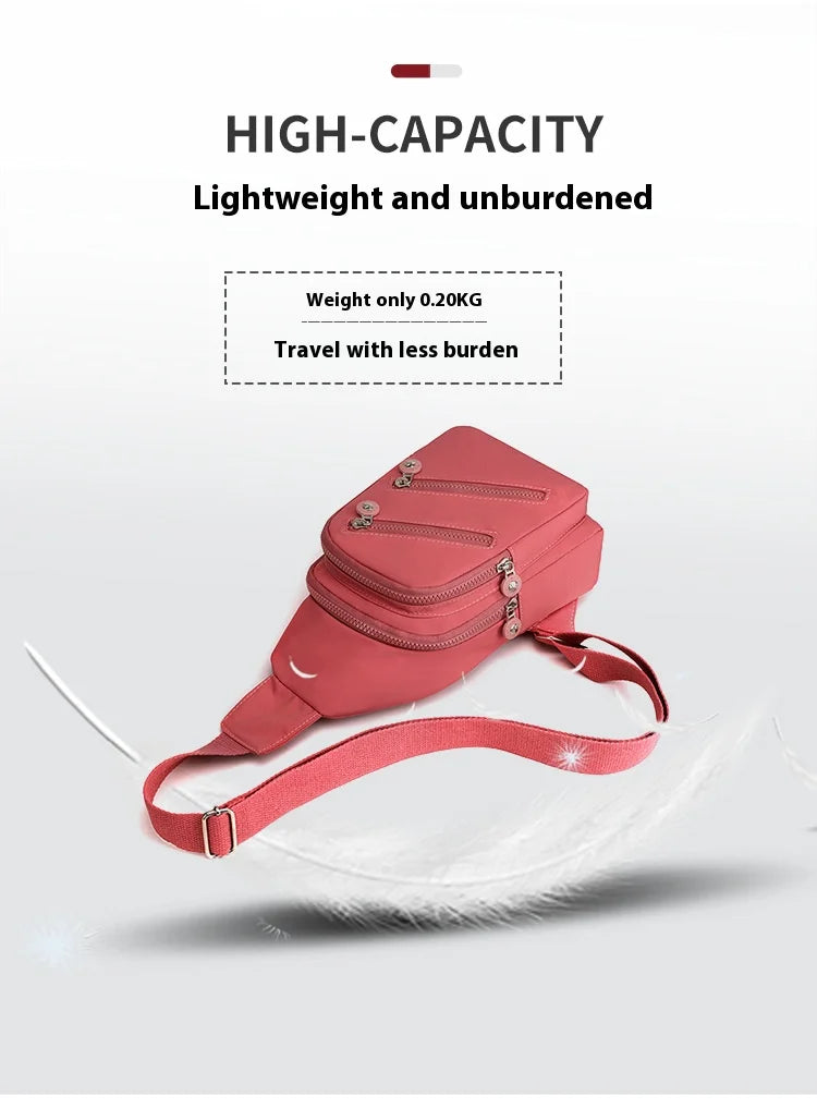 Sling Chest Bag for Women Nylon Fashionable Fanny Pack Shoulder Bags for Women Chest Waist Pack for Travel Crossbody Bags 2024