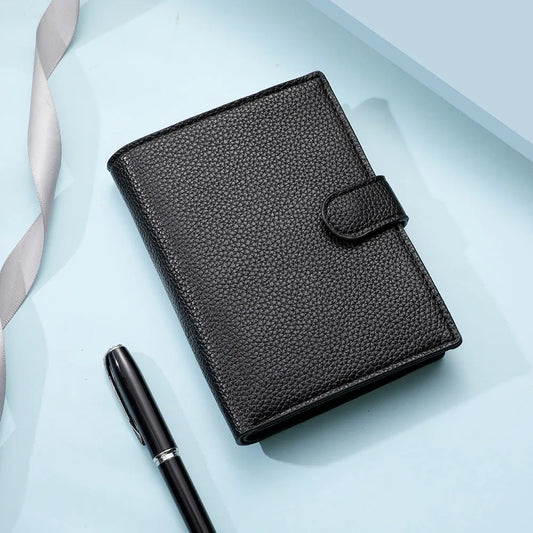 Men's And Women's PU Leather Wallet Travel Passport Wallet Multi Card Slot Credit Card Holder Wallet Travel Accessories