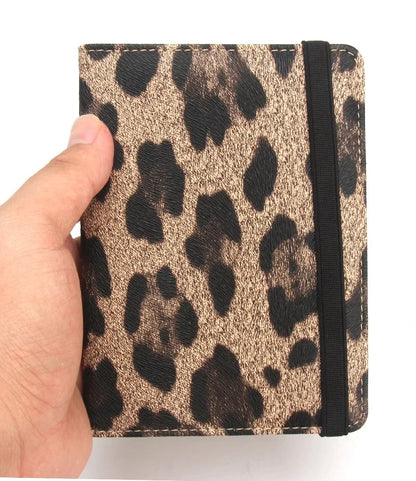 Women Brown Leopard Complex Travel Passport Holder Cover Case with Bandage Men Waterproof Multi-Function Ticket Protective Bags
