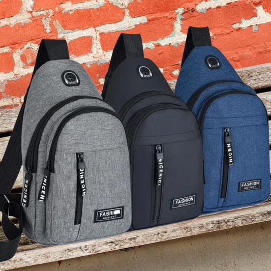 2025 New Multifunctional Chest Bag Men's Fashion Trend Oxford Cloth Shoulder Bag Korean Style Casual Waterproof Messenger Bag