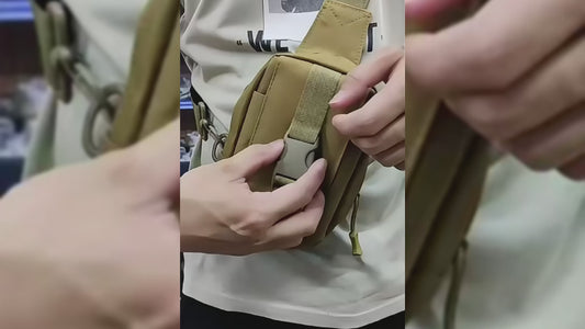 Tactical Chest Bag Military Trekking Pack EDC Sports Bag Shoulder Bag Crossbody Pack Assault Pouch for Hiking Cycling Camping